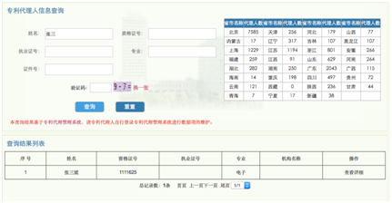 專利代理人資格證書查詢